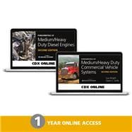 Truck Text  &  CDX Online (2 Year) New 2nd Editions Bundle: Medium/Heavy Duty Commercial Vehicle Systems 2E + 2 Year CDX Online AND Medium/Heavy Duty Diesel Engines 2E + 2 Year CDX Online
