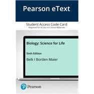 Pearson eText Biology Science for Life -- Access Card
