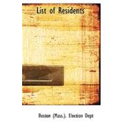 List of Residents