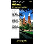 Atlanta, GA, Regional Wall Map: 35 X 47 Full-Color Map Includes Phenix City, AL; Alpharetta, Athens ... Warner Robins, GA; And Much More!