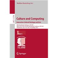 Culture and Computing. Interactive Cultural Heritage and Arts