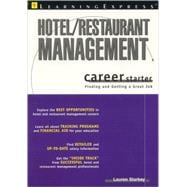 Hotel/Resturant Management                                                 Career Starter
