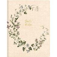 RVR 1960 Biblia de apuntes edición ilustrada, crema corona floral, tela sobre tapa dura