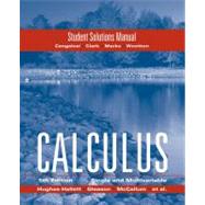 Hughes Hallett Student Solutions Manual to accompany Calculus Combo : Single and Multivariable