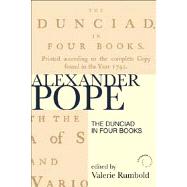 The Dunciad in Four Books book cover, ISBN 9781408204160