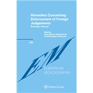 Remedies Concerning Enforcement of Foreign Judgements