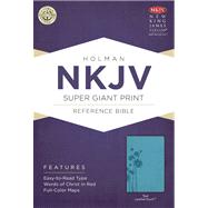 NKJV Super Giant Print Reference Bible, Teal LeatherTouch