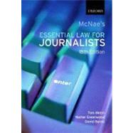 Mcnae's Essential Law for Journalists