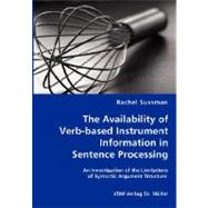 The Availability of Verb-based Instrument Information in Sentence Processing