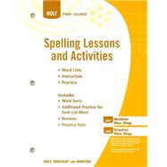 Holt Elements of Language; Spelling Lesson Activities Grade 7