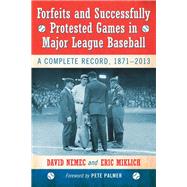 Forfeits and Successfully Protested Games in Major League Baseball