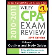 Wiley CPA Examination Review, 37th Edition, 2010-2011, Volume 1, Outlines and Study Guides, 37th Edition, 2010-2011