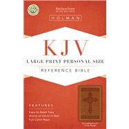 KJV Large Print Personal Size Reference Bible, Brown Cross Design LeatherTouch