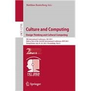 Culture and Computing. Design Thinking and Cultural Computing
