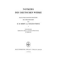Notkers Des Deutschen Werke