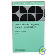 How and Why Language Matters in Evaluation New Directions for Evaluation, Number 86