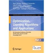 Optimization, Learning Algorithms and Applications