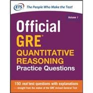 Official GRE Quantitative Reasoning Practice Questions,9780071834322