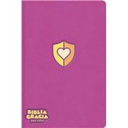 RVR 1960 Biblia gracia para niños, rosa, símil piel