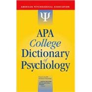 Apa College Dictionary of Psychology