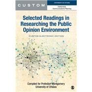 CUSTOM: University of Ottawa CMN3130A:  Researching the Public Opinion Environment Selected Chapters Custom Electronic Edition