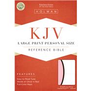 KJV Large Print Personal Size Reference Bible, White/Pink/Dark Brown LeatherTouch Indexed