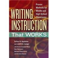 Writing Instruction That Works