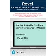 Revel Starting Out with C++ from Control Structures to Objects - Combo Access Card,9780136864394