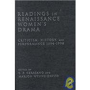 Readings in Renaissance Women's Drama : Criticism, History, and Performance, 1594-1998