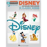 Disney - 10 Classic Songs Keyboard Percussion Easy Instrumental Play-Along Book with Online Audio Tracks
