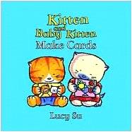 Kitten and Baby Kitten Make Cards