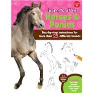 Learn to Draw Horses & Ponies Step-by-step instructions for more than 25 different breeds - 64 pages of drawing fun! Contains fun facts, quizzes, color photos, and much more!