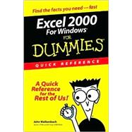 Excel 2000 for Windows For Dummies: Quick Reference