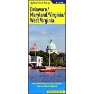 American Map Delaware/ Maryland/ Virginia/ West Virginia: State