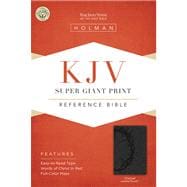 KJV Super Giant Print Reference Bible, Charcoal LeatherTouch