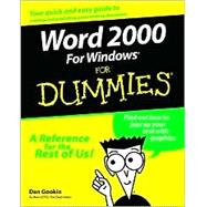 Word 2000 for Windows For Dummies