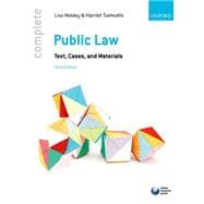 Complete Public Law Text, Cases, and Materials,9780198714491