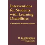 Interventions for Students with Learning Disabilities A Meta-Analysis of Treatment Outcomes