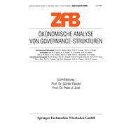 Ökonomische Analyse Von Governance-strukturen