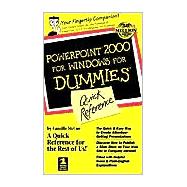 PowerPoint 2000 for Windows for Dummies : Quick Reference