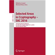Selected Areas in Cryptography 2016
