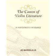 The Canon of Violin Literature A Performer's Resource
