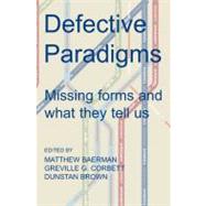 Defective Paradigms Missing Forms and What They Tell Us
