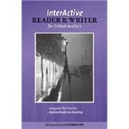 McDougal Littell Literature : The InterActive Reader and Writer for Critical Analysis w/ Added Value British Literature book cover, ISBN 9780618924608