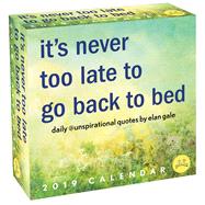 Unspirational 2019 Day-to-Day Calendar it's never too late to go back to bed