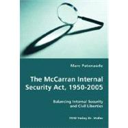The McCarran Internal Security Act, 1950-2005,9783836434652