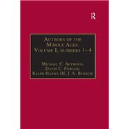 Authors of the Middle Ages. Volume I, Nos 1û4: English Writers of the Late Middle Ages