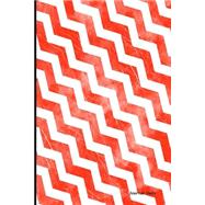 Journal Daily Red Chevron Lined Blank