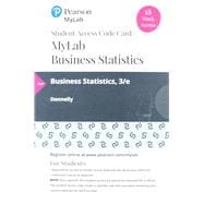 MyLab Statistics with Pearson eText -- 18 Week Standalone Access Card -- for Business Statistics
