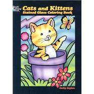 Cats and Kittens Stained Glass Coloring Book
